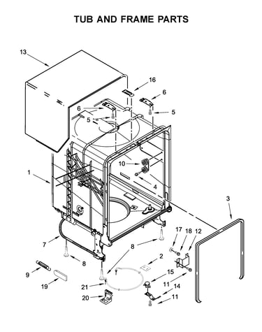 Tub and frame parts