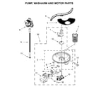 Kenmore 2212413N414 pump, washarm and motor parts diagram