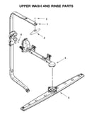 Upper wash and rinse parts