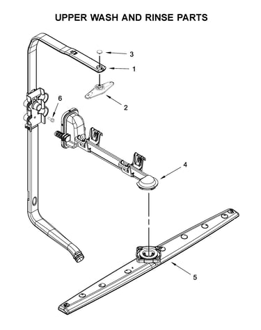 Upper wash and rinse parts