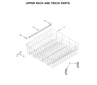 Kenmore 66512413N414 upper rack and track parts diagram