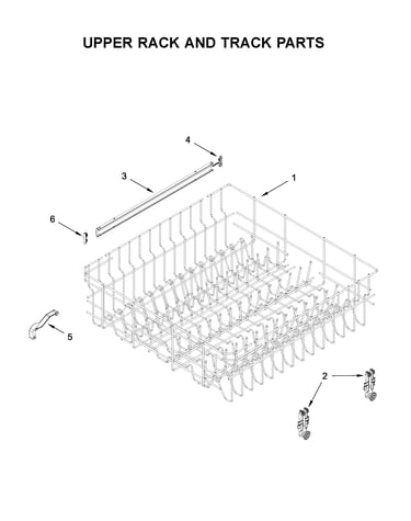 Upper rack and track parts