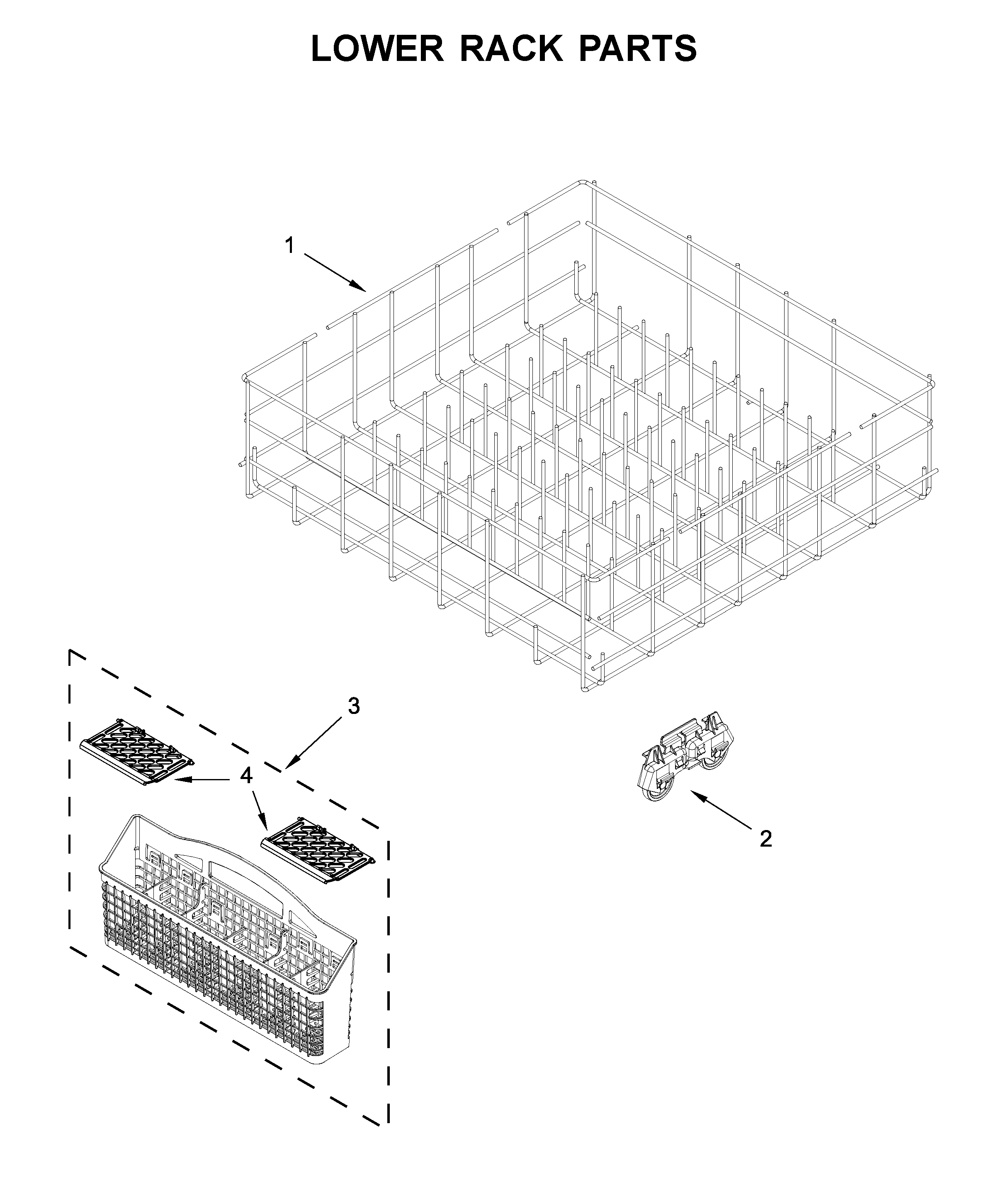 Lower rack parts