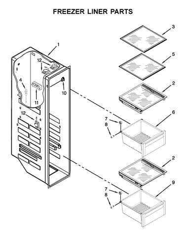 Freezer liner parts