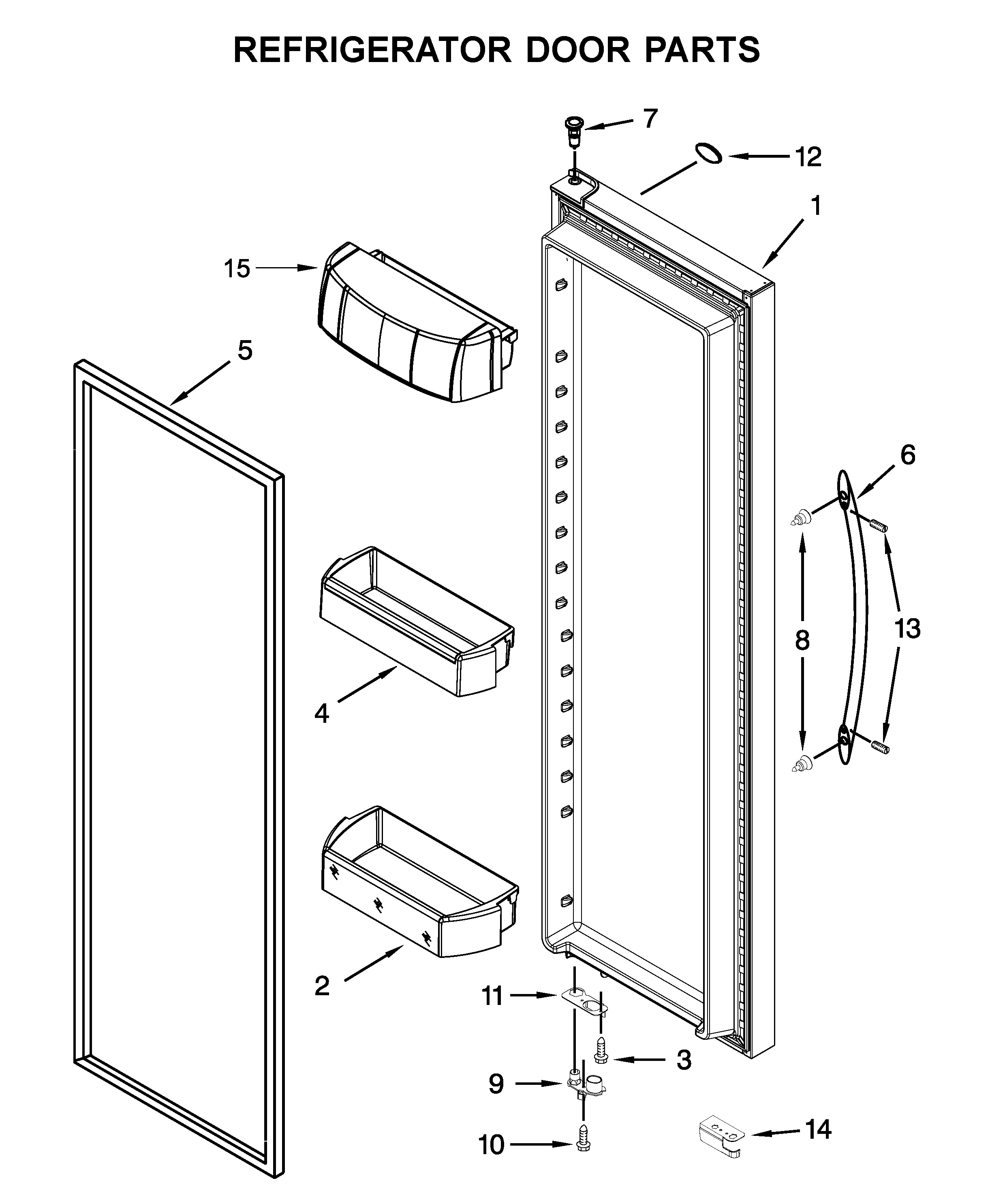 Refrigerator door parts
