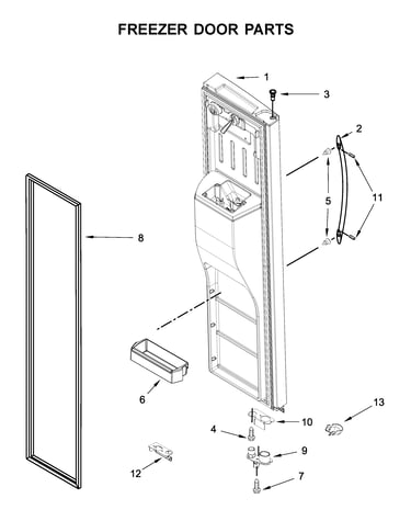 Freezer door parts