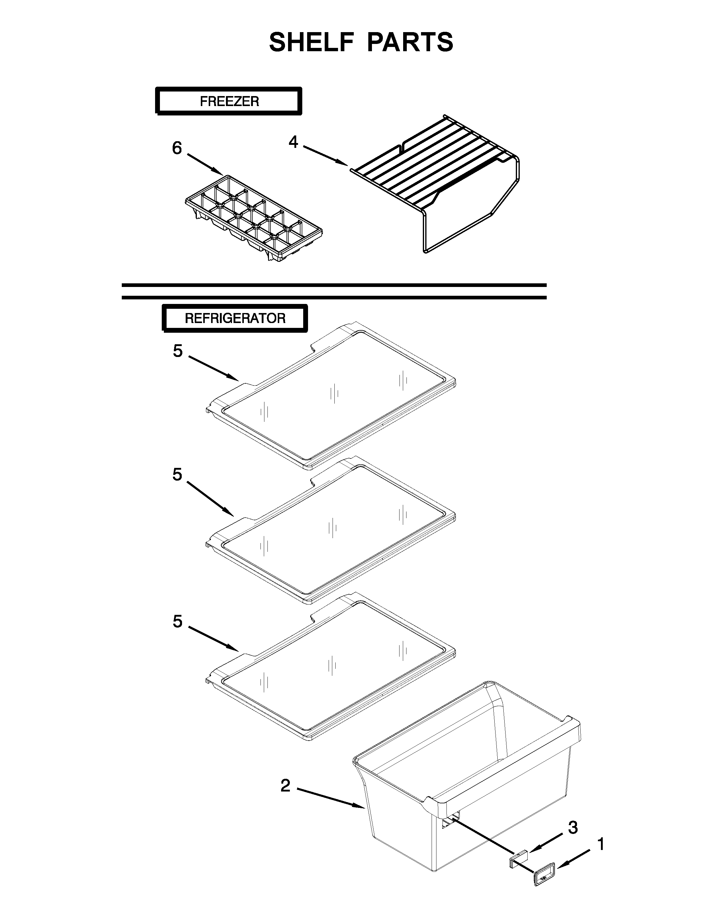 Shelf parts