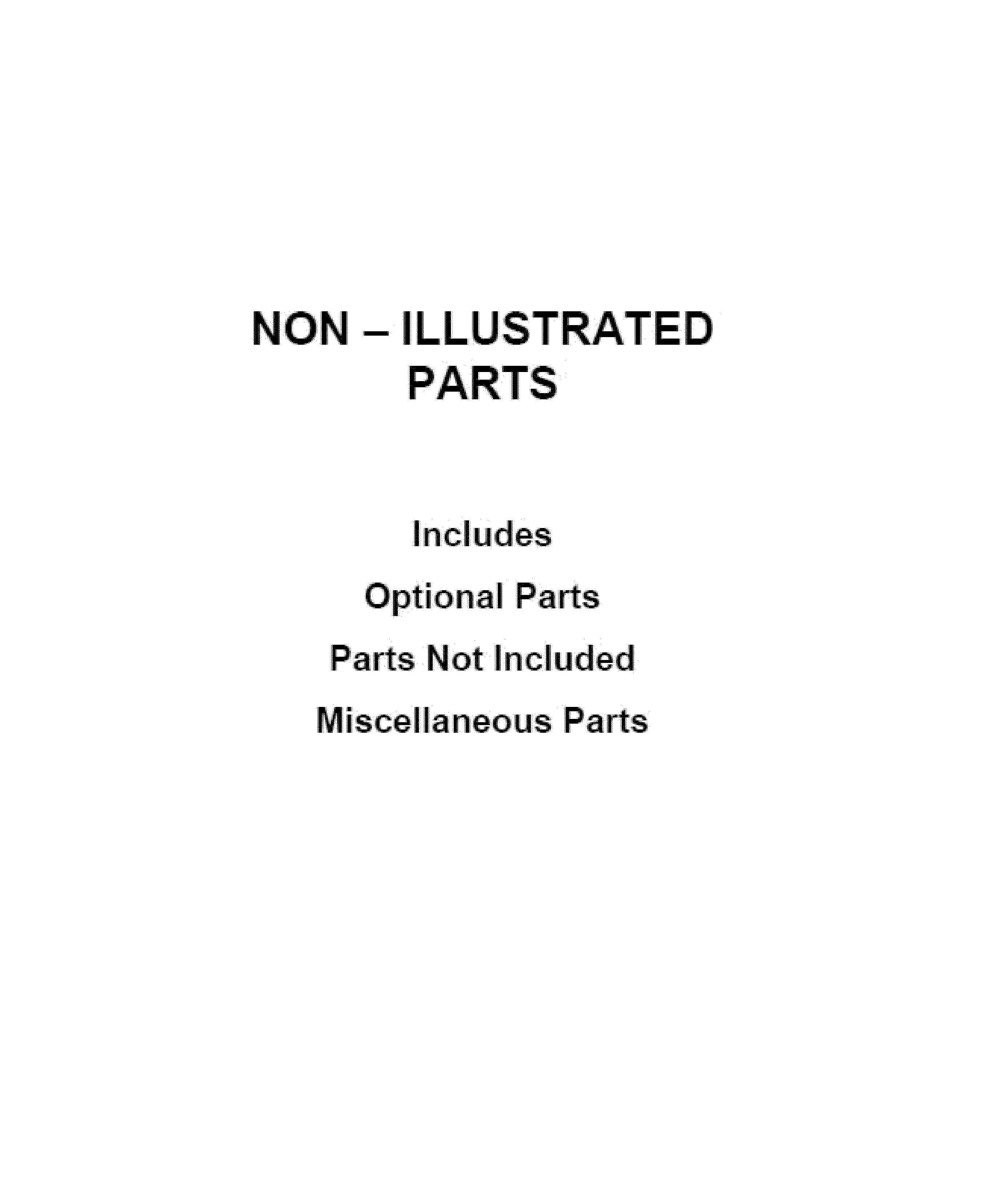 Optional parts (not included)