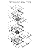 Refrigerator shelf parts