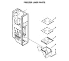 Kenmore 10651783413 freezer liner parts diagram
