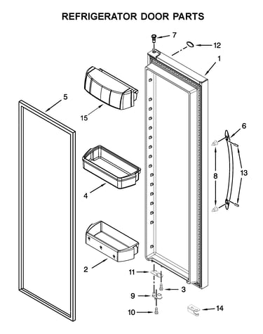 Refrigerator door parts