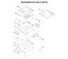 Kenmore 10651723410 refrigerator shelf parts diagram