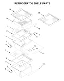 Refrigerator shelf parts