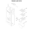 Kenmore 10651723410 freezer liner parts diagram