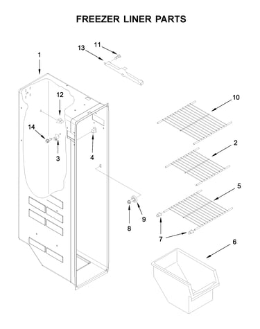 Freezer liner parts