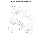 Kenmore 10651724410 motor and ice container parts diagram
