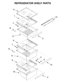 Refrigerator shelf parts