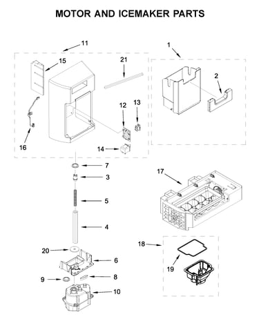 Motor and icemaker parts