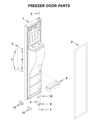 Freezer door parts