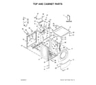 Kenmore 11041952710 top and cabinet parts diagram
