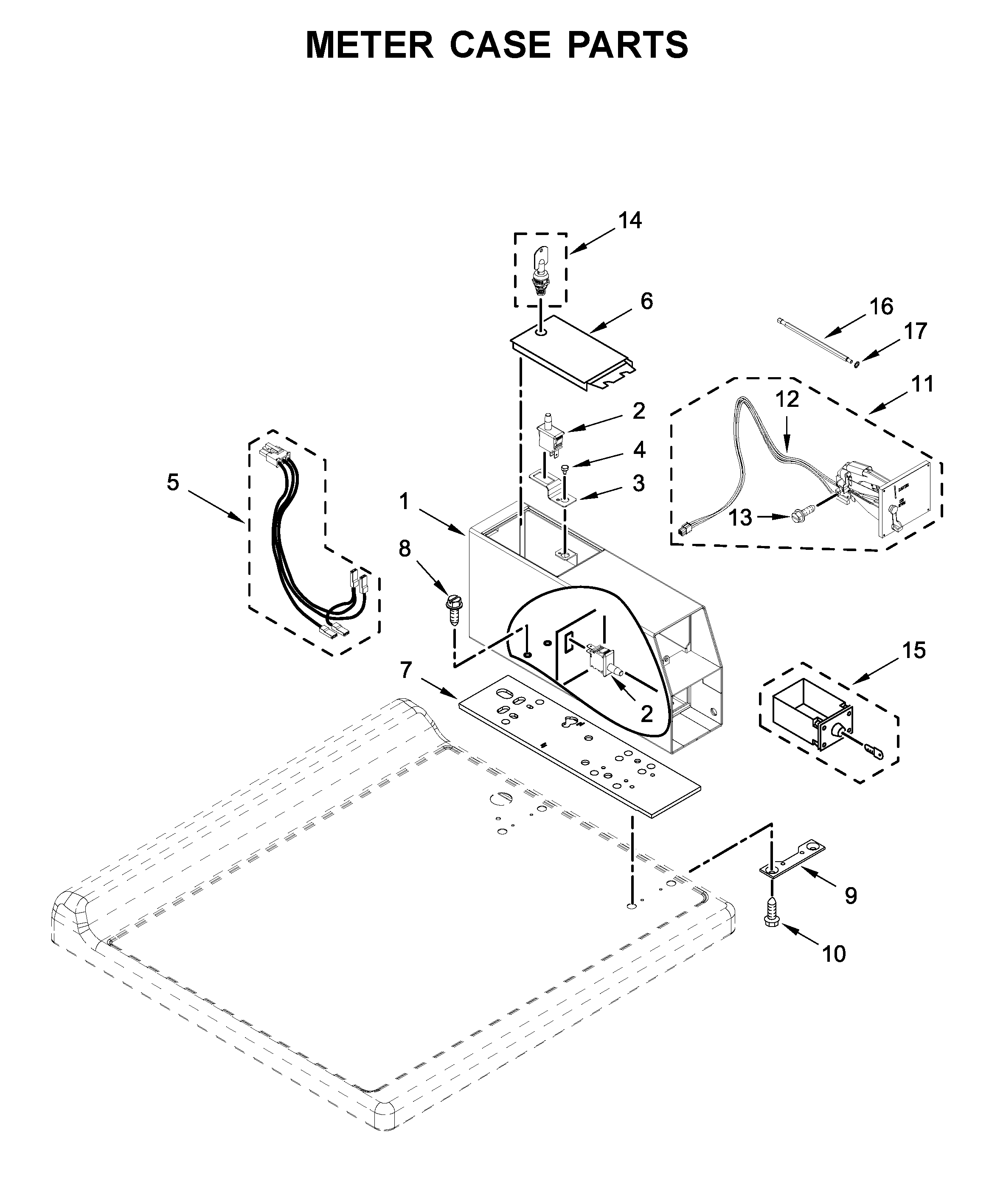 Meter case parts