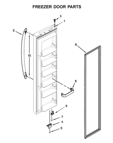 Freezer door parts