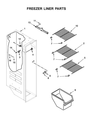 Freezer liner parts