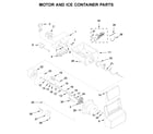 Kenmore 10650049710 motor and ice container parts diagram