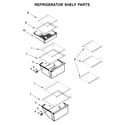 Kenmore 10651752710 refrigerator shelf parts diagram