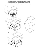 Refrigerator shelf parts
