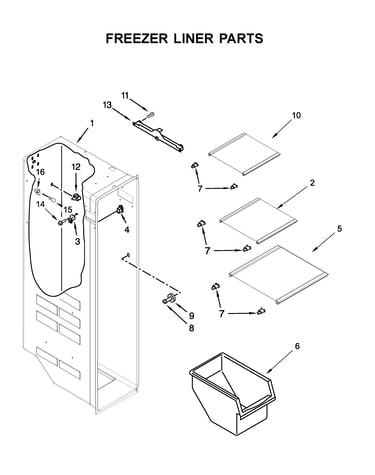 Freezer liner parts