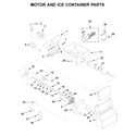 Kenmore 10651752710 motor and ice container parts diagram