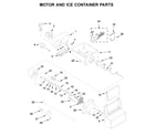 Kenmore 10651753710 motor and ice container parts diagram