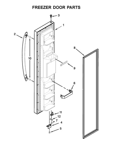 Freezer door parts