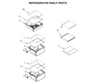 Kenmore 10651339710 refrigerator shelf parts diagram