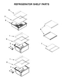 Refrigerator shelf parts