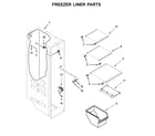 Kenmore 1064651332710 freezer liner parts diagram