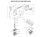 Kenmore 10651339710 motor and ice container parts diagram