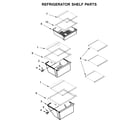 Kenmore 10651119711 refrigerator shelf parts diagram