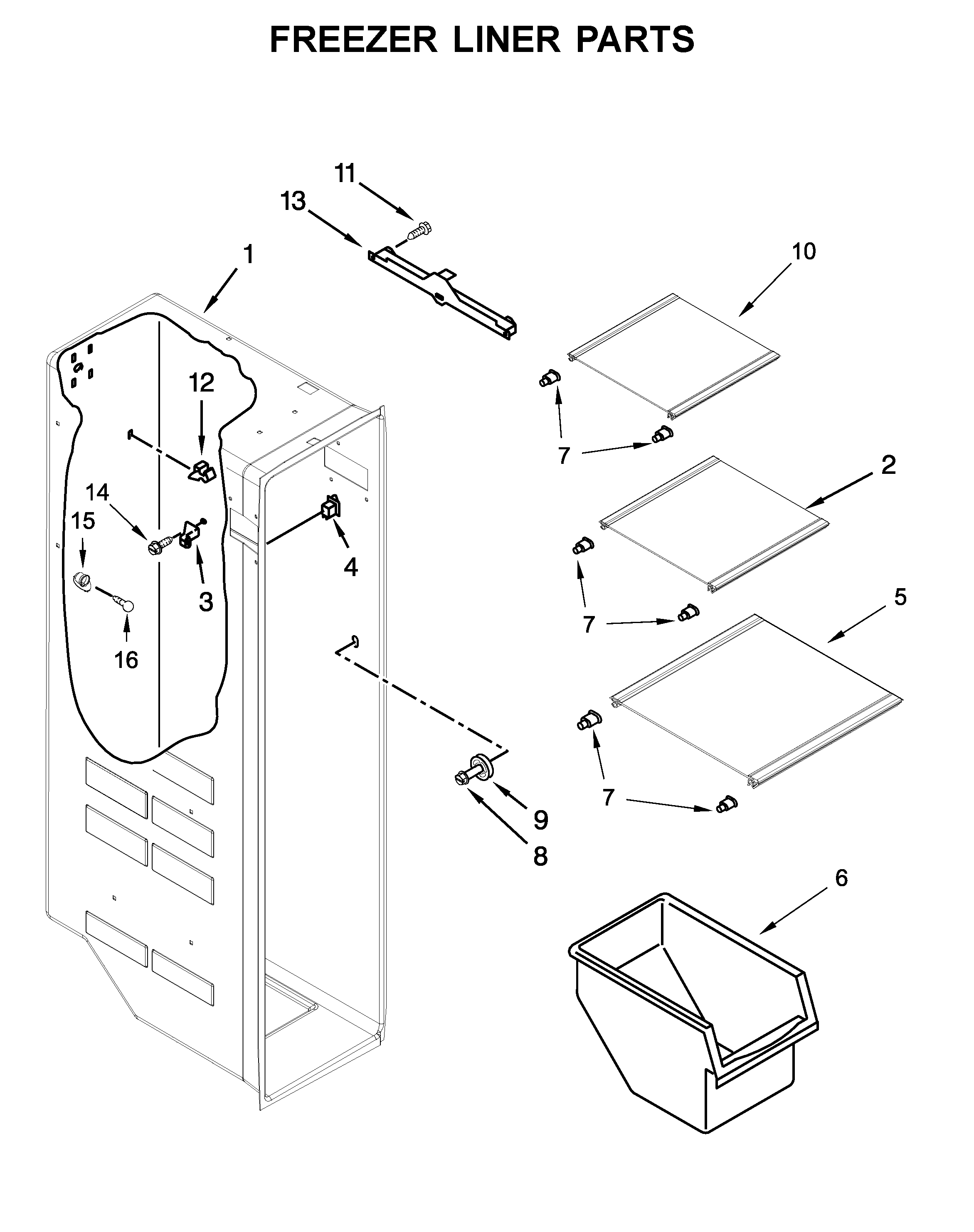 FREEZER LINER PARTS