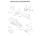 Kenmore 10651119711 motor and ice container parts diagram