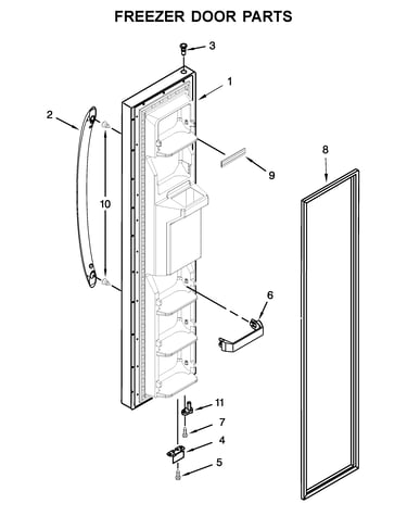Freezer door parts