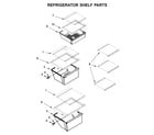 Kenmore 10651115711 refrigerator shelf parts diagram