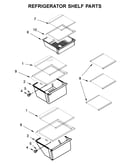 Refrigerator shelf parts