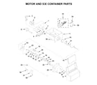 Kenmore 10651115711 motor and ice container parts diagram