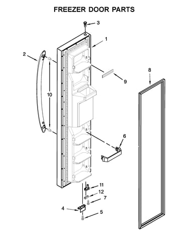 Freezer door parts