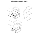 Kenmore 10650043711 refrigerator shelf parts diagram