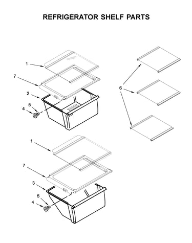 Refrigerator shelf parts