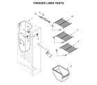 Kenmore 10650042711 freezer liner parts diagram