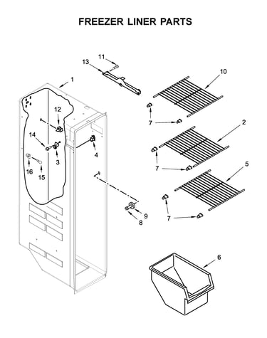 Freezer liner parts